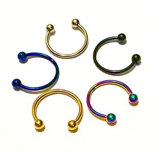 Horseshoe Ring Hoop 16g 13mm 1/2" Lip Earring